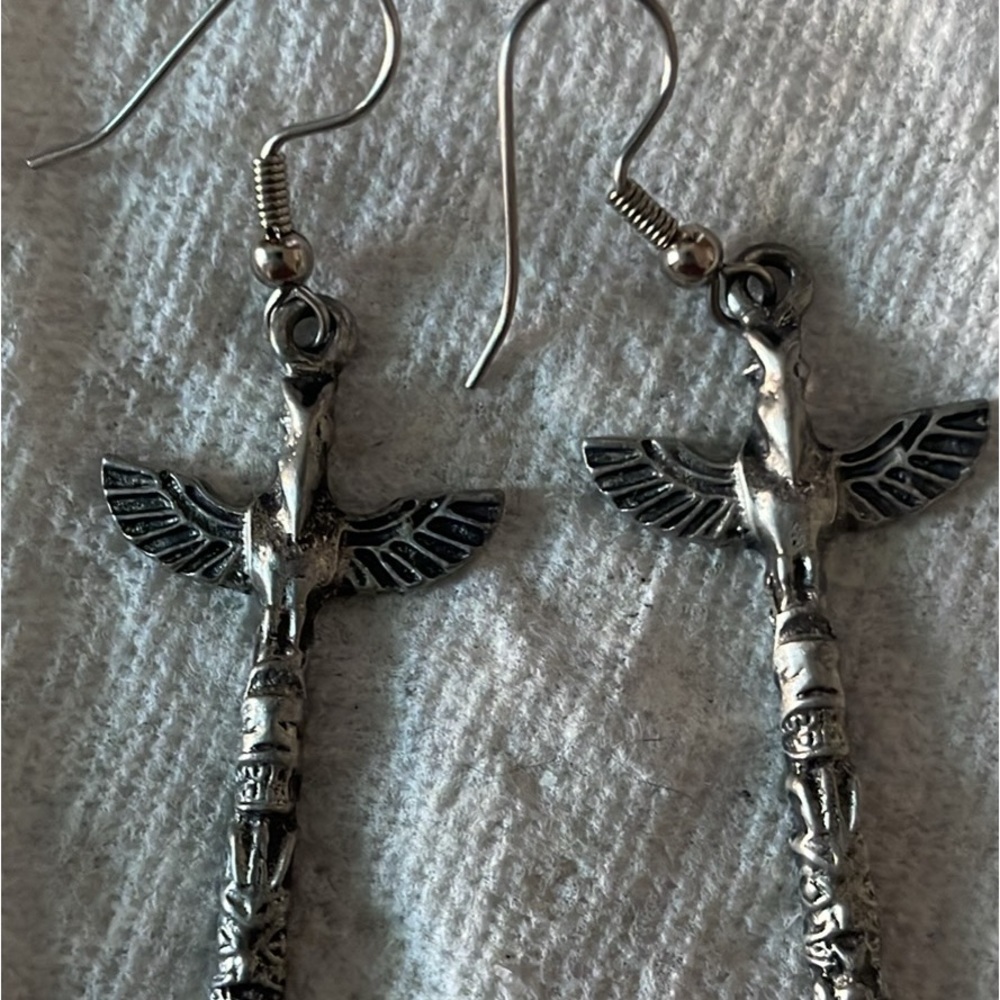 Authentic Indian totem pole earrings